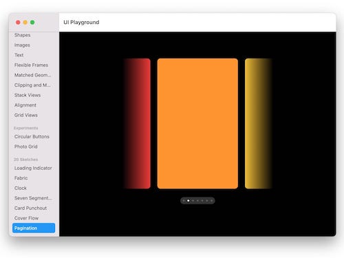 paginated UI with color gradient by Dave Albert